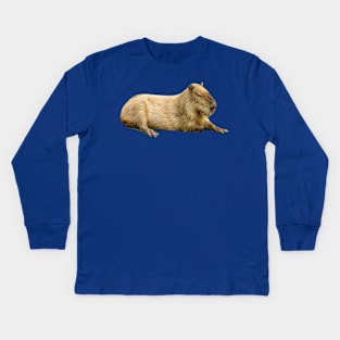 Lazy Sunday afternoon Capybara Kids Long Sleeve T-Shirt